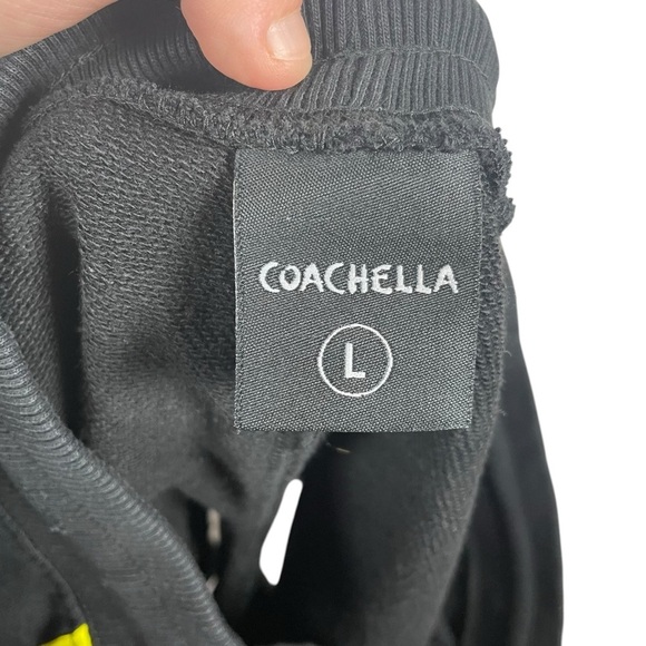 NWOT Coachella Fleece Rainbow Stripe Lounge Shorts in Black/Multi Size L - Picture 5 of 9